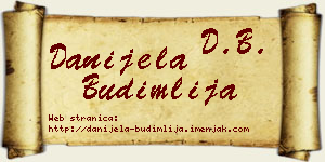 Danijela Budimlija vizit kartica